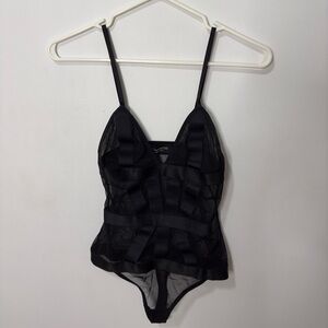 OW - black mesh bandage bodysuit size S